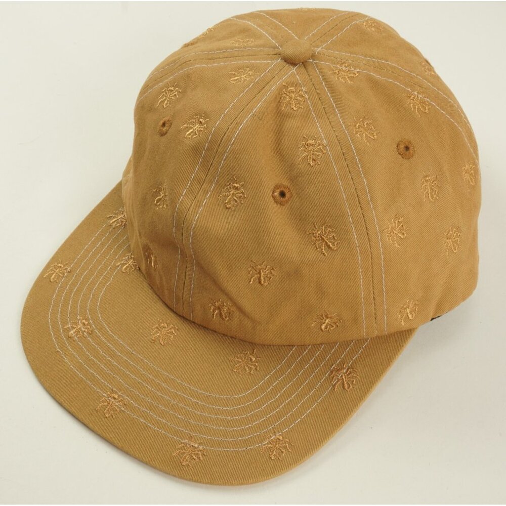Butter Goods Strap Back Tan Twill Cotton Ant Print Hat Skateboarding Six Panel